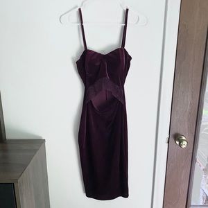 Maroon Velvet Dress